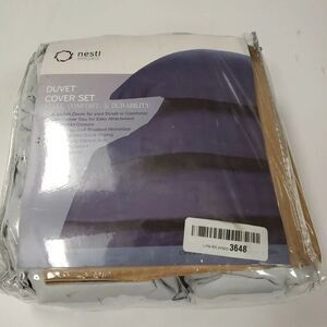 Nestl Bedding Company Duvet Cover Set Light Grey California King Cf88